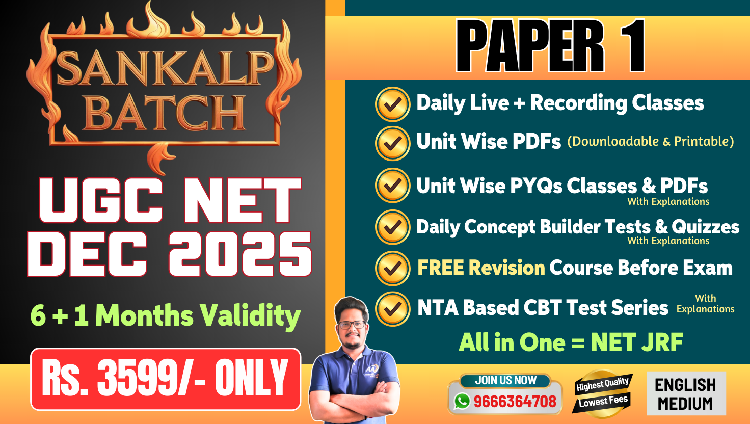 Paper 1 - UGC NET DEC 2025 - Complete Course