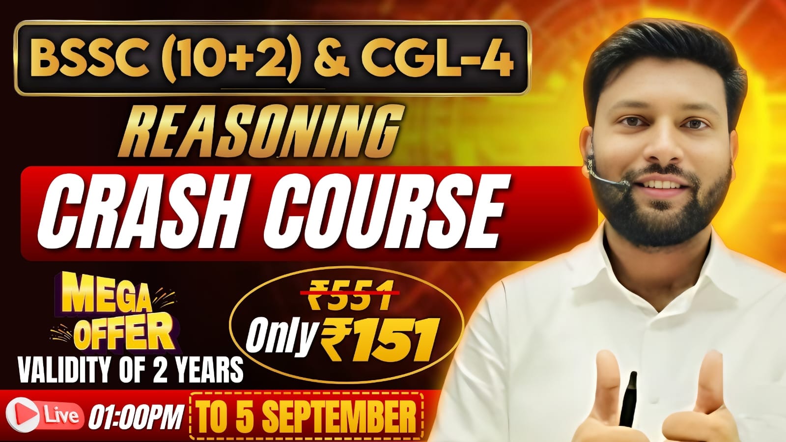 BSSC (10+2) & CGL-4 | Reasoning Crash Course 