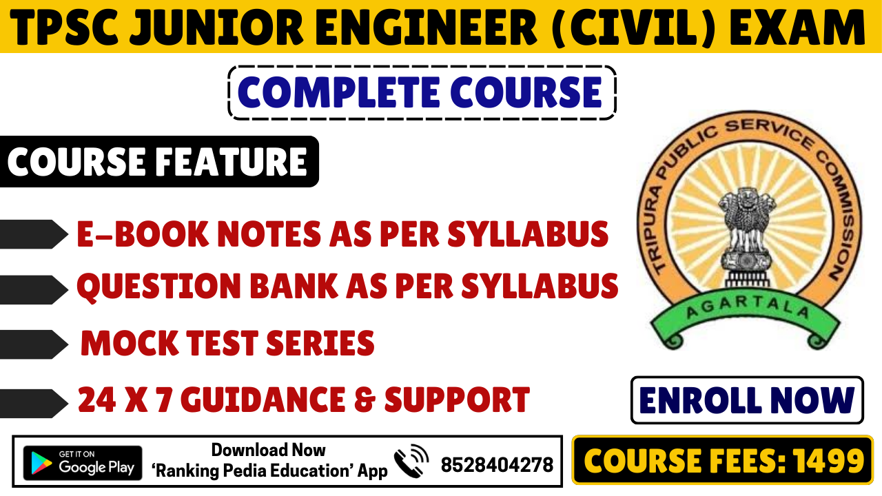 TPSC Junior Engineer (Civil) Exam Complete Course