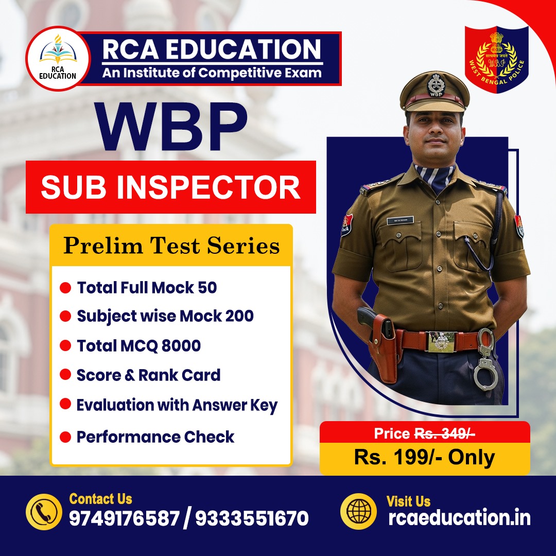 WBP SUB INSPECTOR MOCK TEST 2025