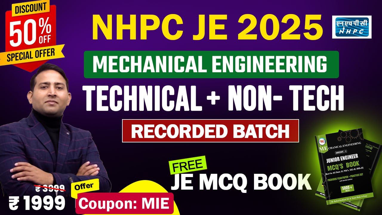 NHPC JE 2025 (Tech+Non-Tech)