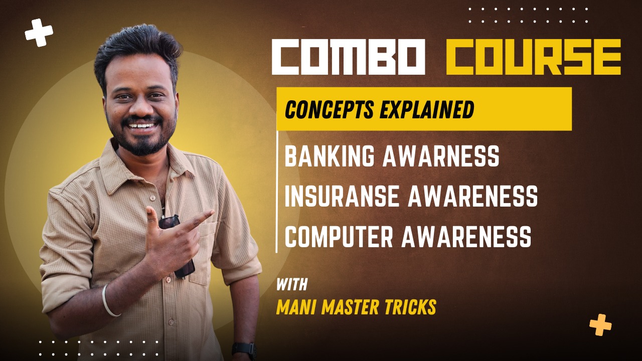 Banking Awareness and Insurance Awareness & Computer Awareness Course (12Month + 2 Month Extra Validity)