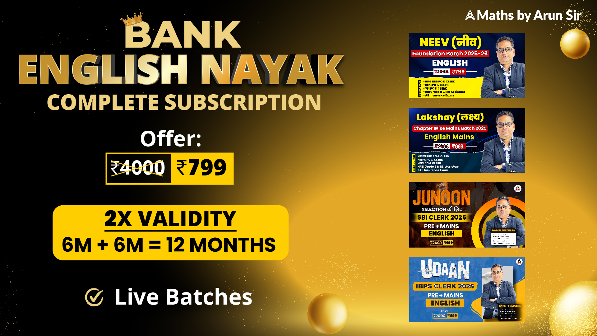 English Nayak Subscriptions For All Banking & Insurance Exam