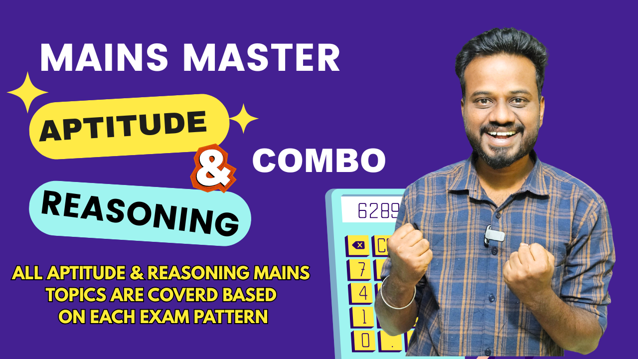 Master Mains Aptitude & Reasoning (12 Month + 2Month Extra Validity )