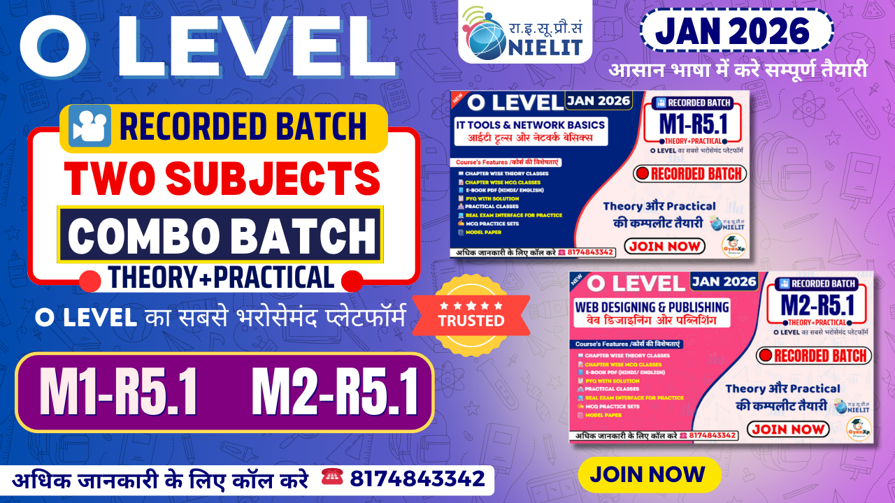 O Level Recorded Combo Pack (M1-R5.1 & M2-R5.1) JAN 2026