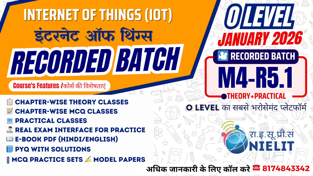 Internet of Things IoT (M4-R5.1) Recorded Batch JAN 2026
