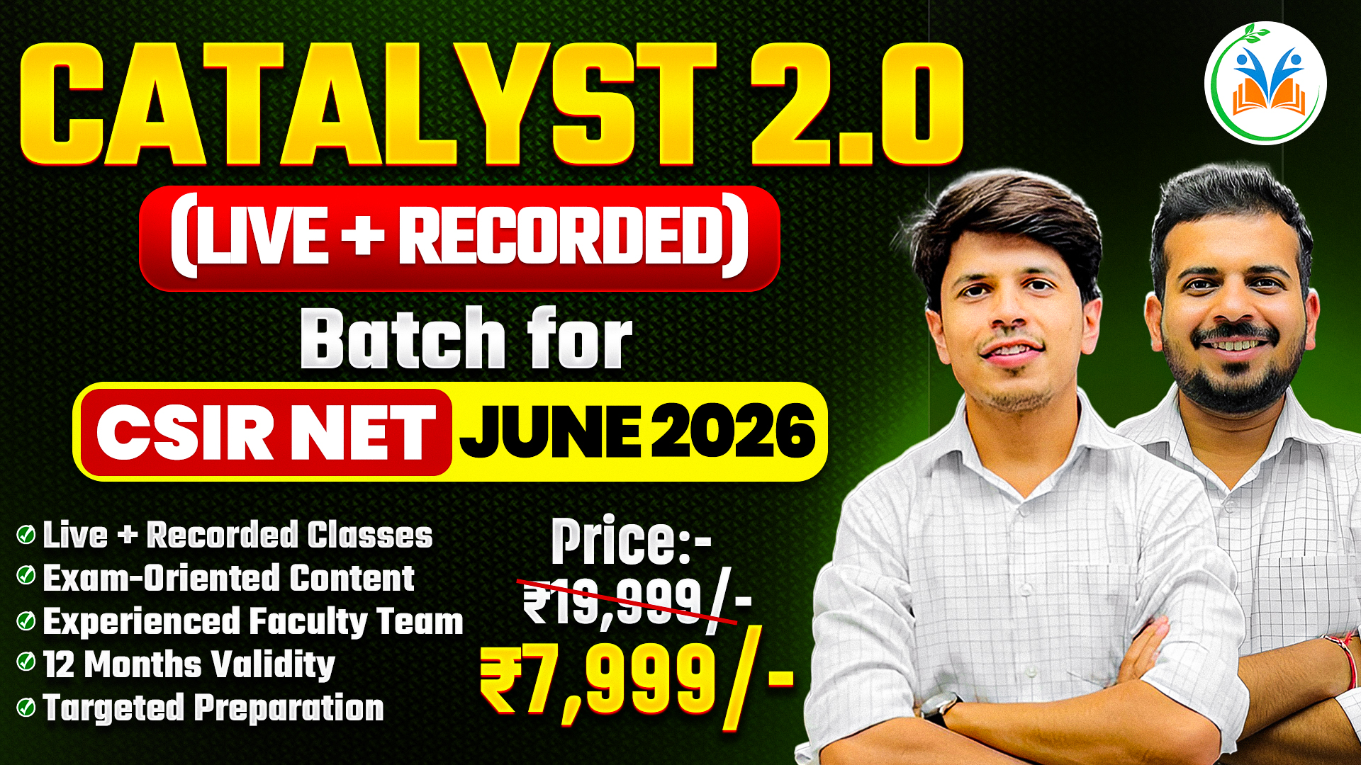 Catalyst 2.0[LIVE + RECORDED] for CSIR NET June 2026