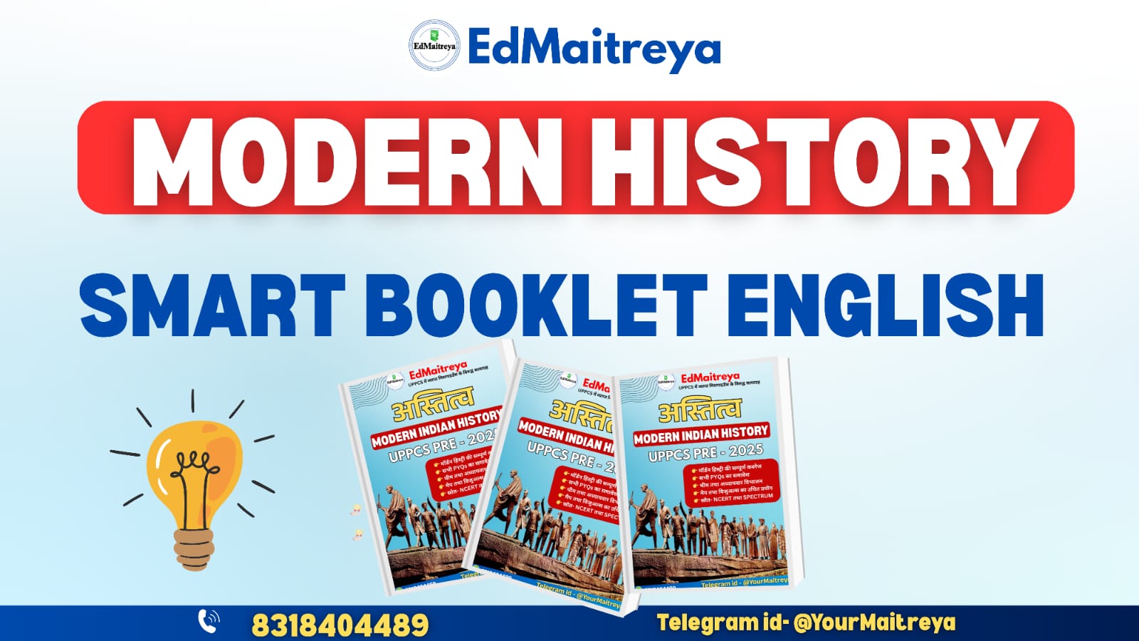 Modern History English Booklet (UPPCS Prelims 2025)