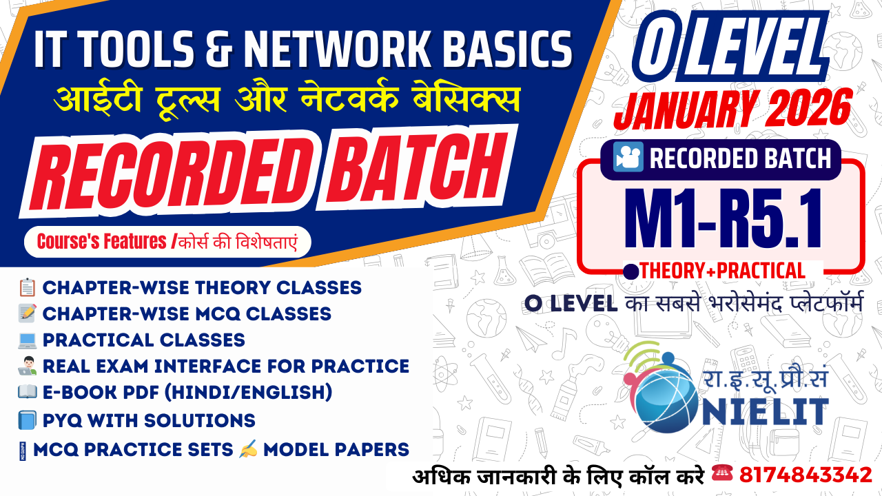 IT Tools & Network Basics (M1-R5.1) Recorded Batch JAN 2026