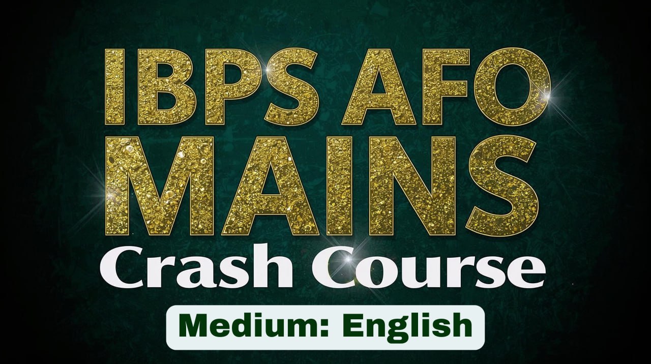 AFO Mains Crash Course 2025 (English Medium)