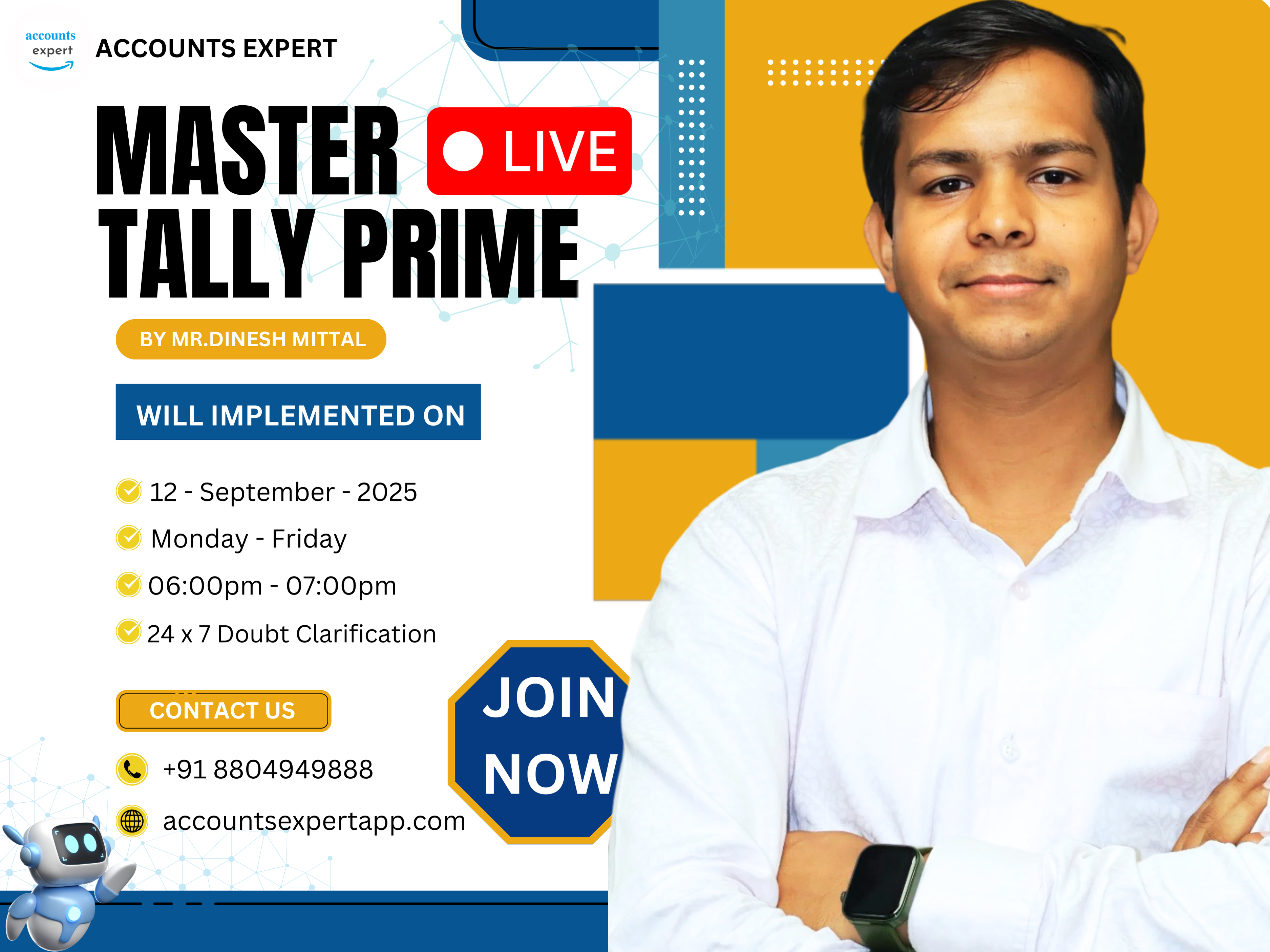 Tally Prime Expert LIVE Course for Professionals 