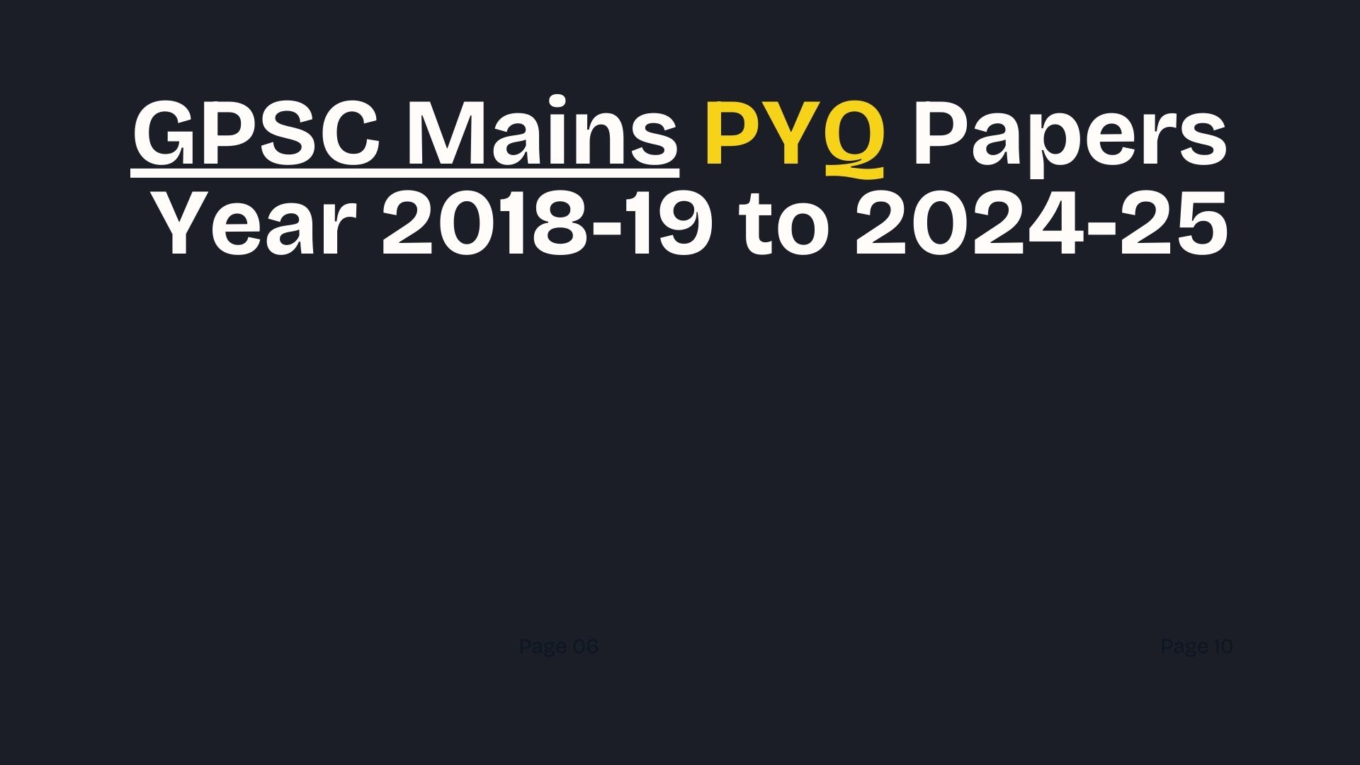 GPSC Mains PYQ Papers   Adv 2018-19 to 2024-25   