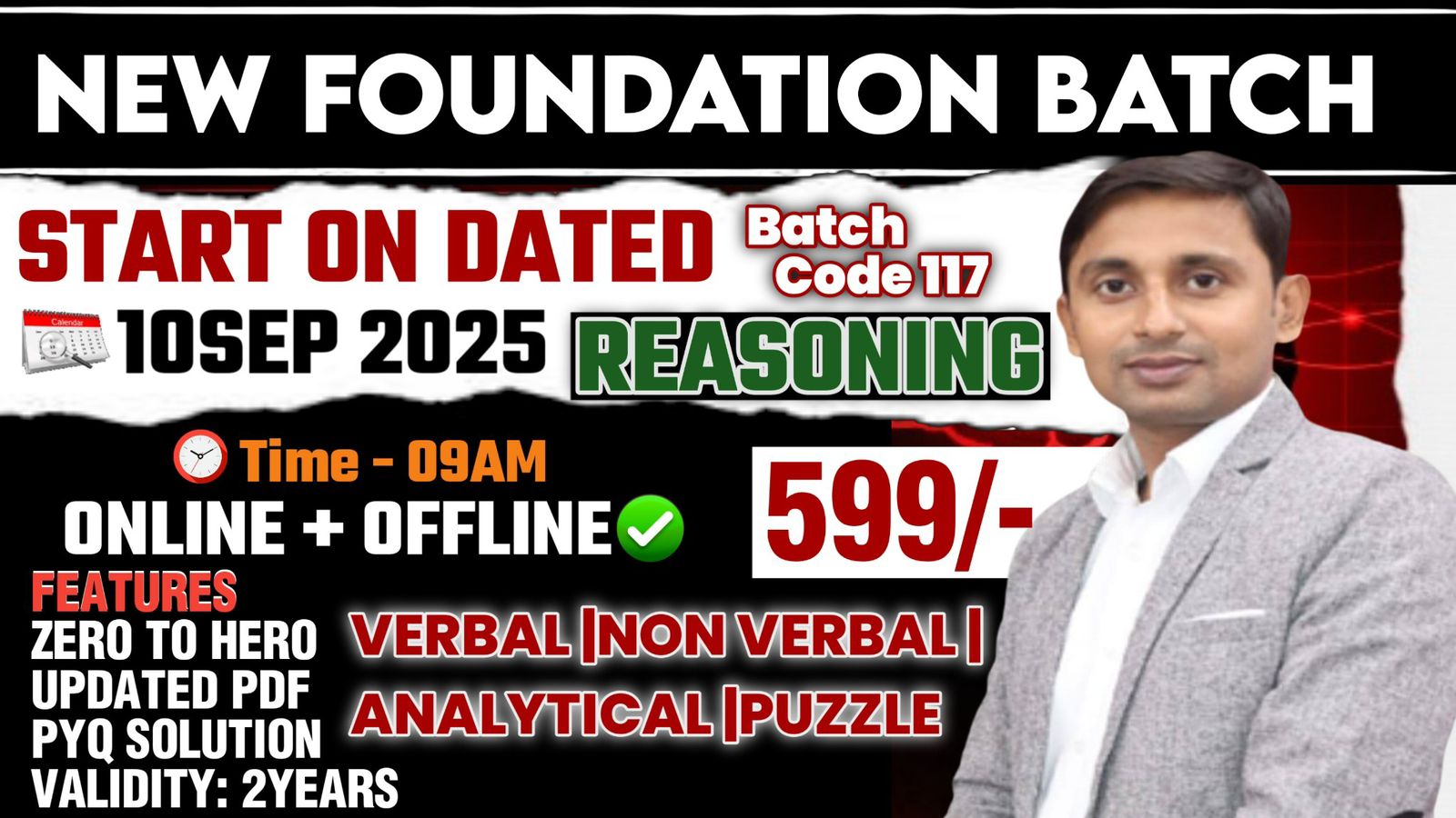 REASONING Spl | Complete Foundation {Live  Batch-117}