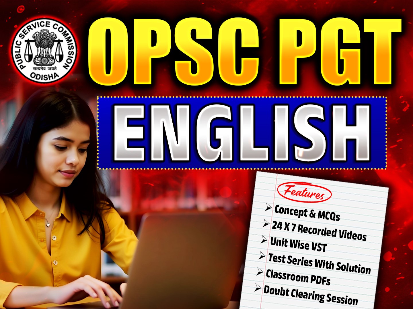 OPSC / SSB PGT ENGLISH