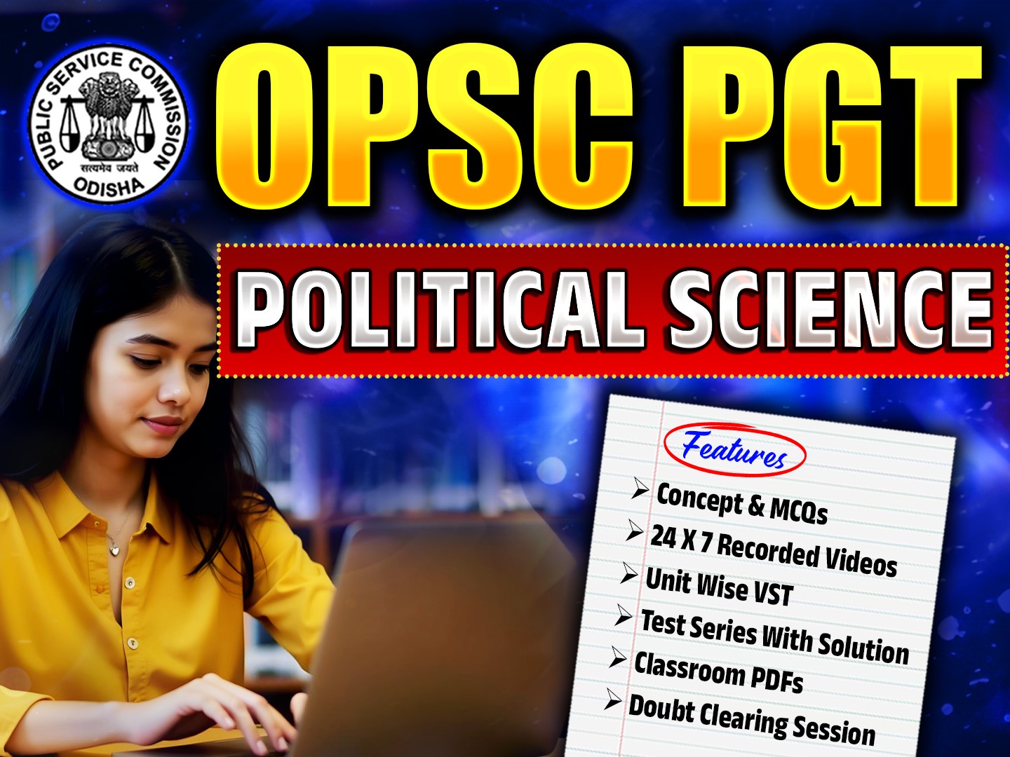OPSC / SSB PGT - Political Science