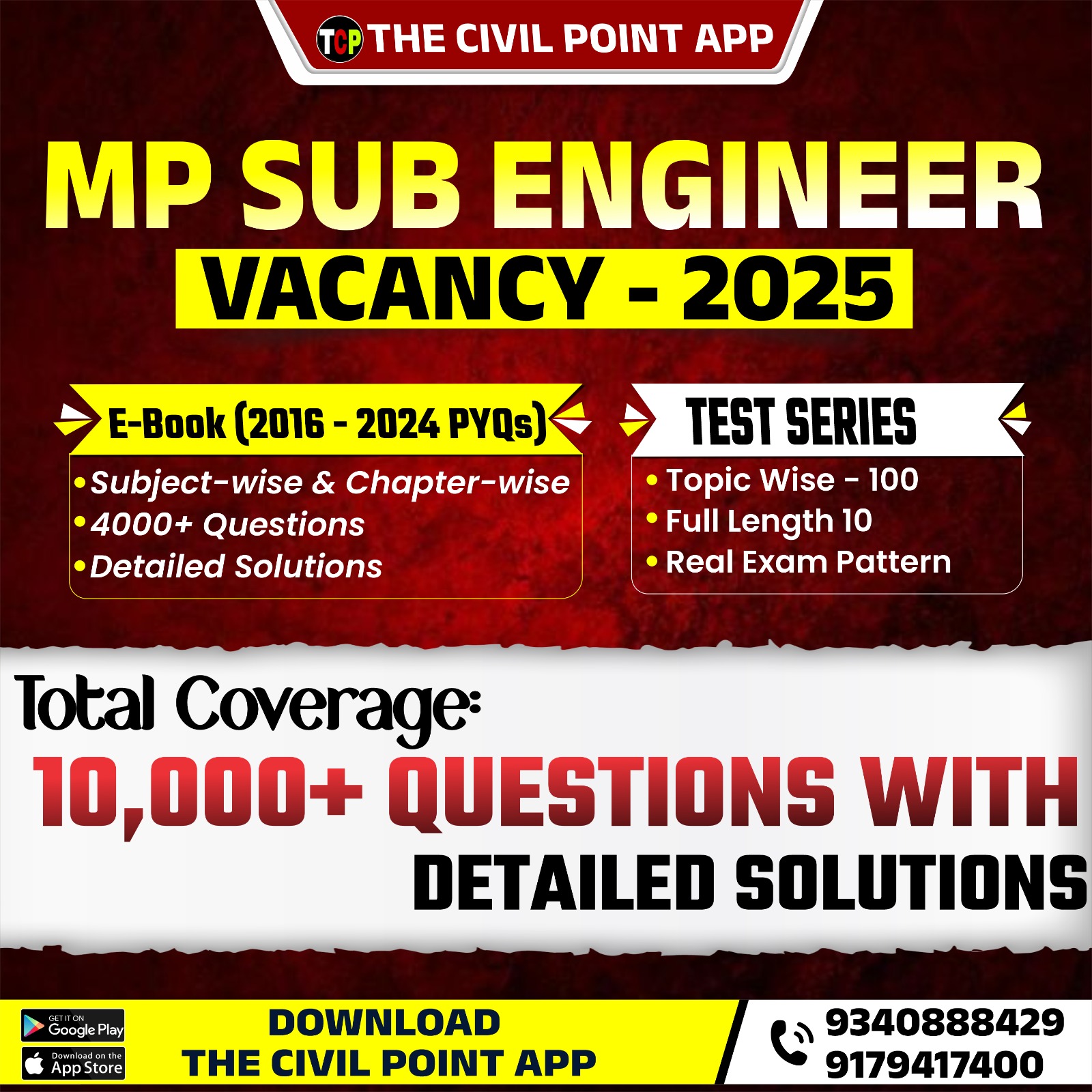 Sankhnad 2.0 Batch | Mp Sub Engineer Vacancy 2025 | E book , Practice Questions & Test Series 