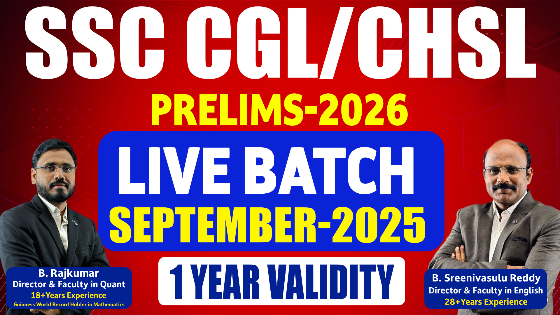 SSC CGL/CHSL LIVE BATCH SEPTEMBER - 2025 (1 YEAR VALIDITY)