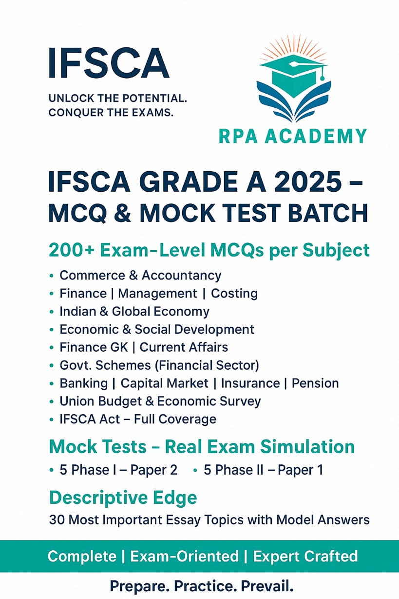IFSCA GRADE A MCQ BATCH