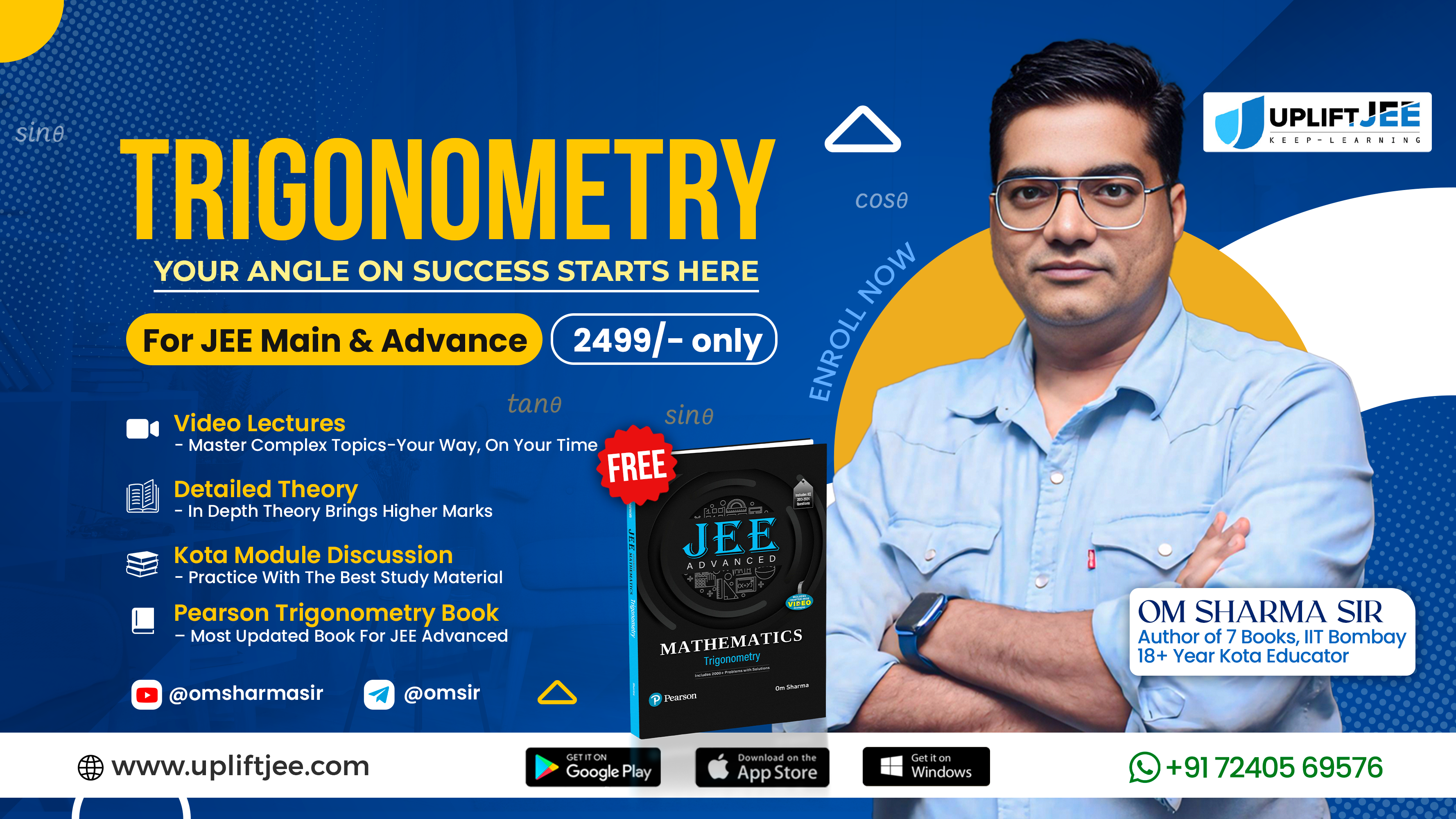 TRIGONOMETRY [Class 9/10/11] Course for JEE Main & Advanced by Om Sharma Sir