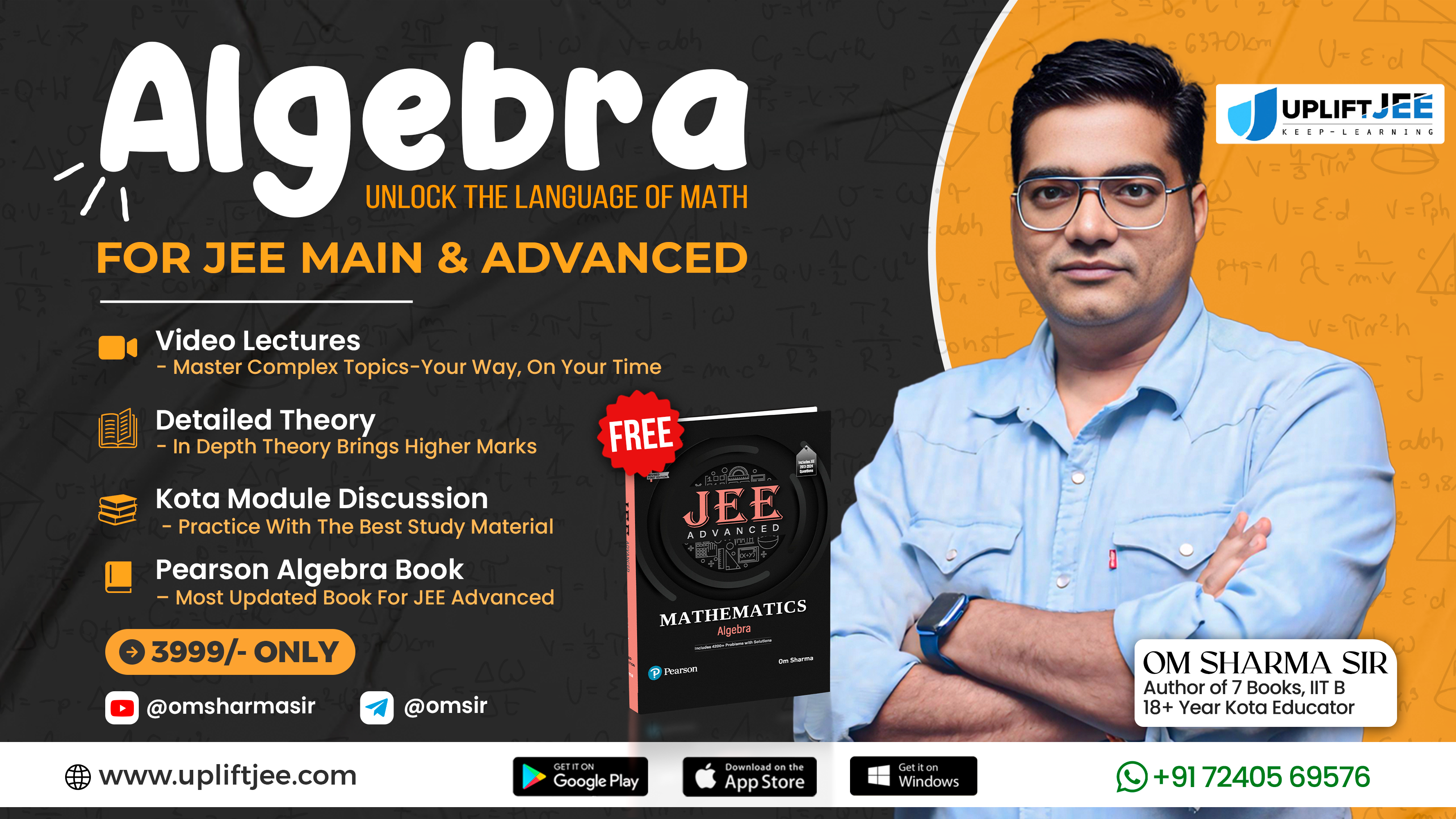 ALGEBRA [12th/Droppers] Course for JEE Main & Advanced by Om Sharma Sir