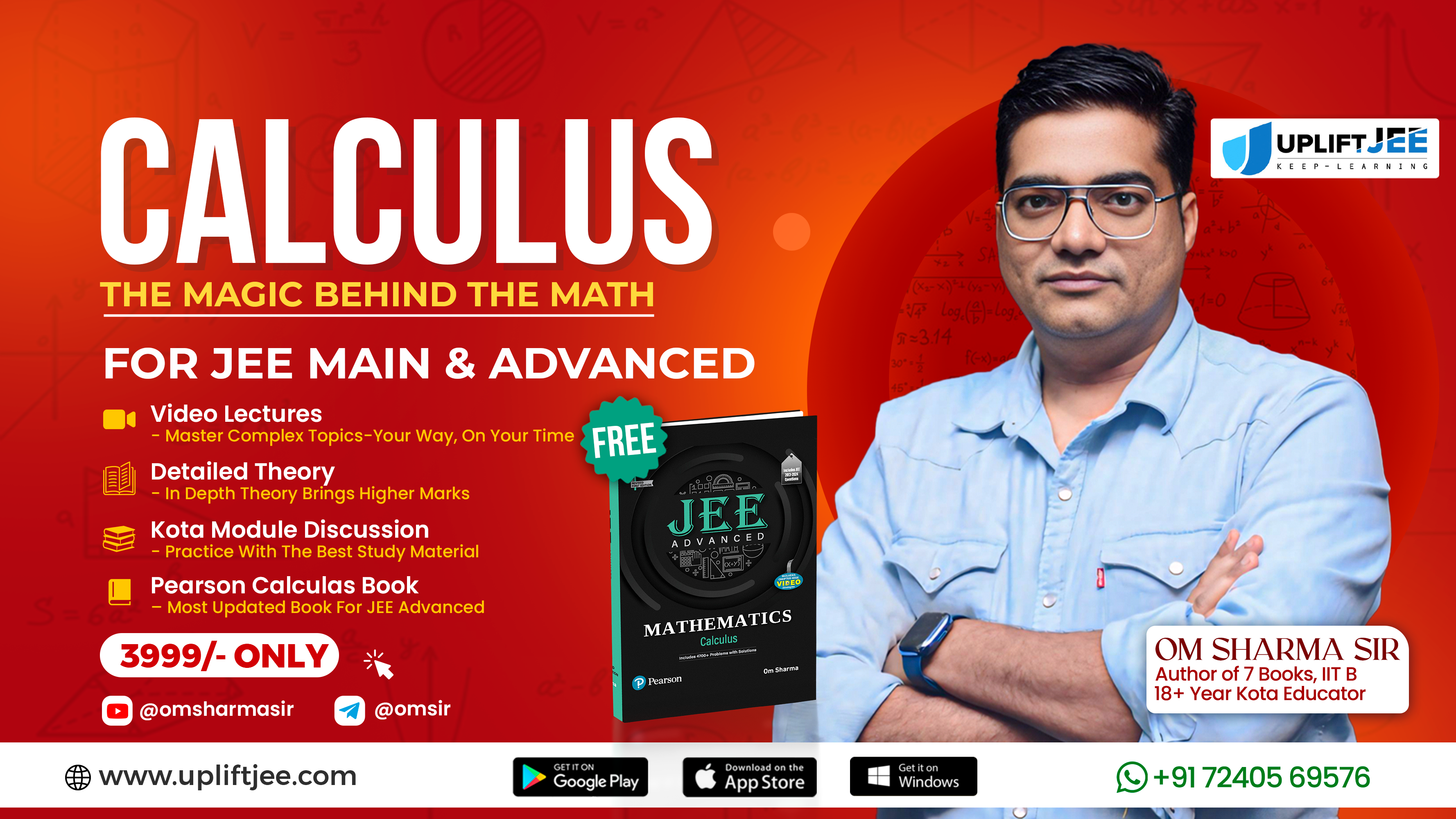 CALCULUS [12th/Droppers] Course for JEE Main & Advanced by Om Sharma Sir