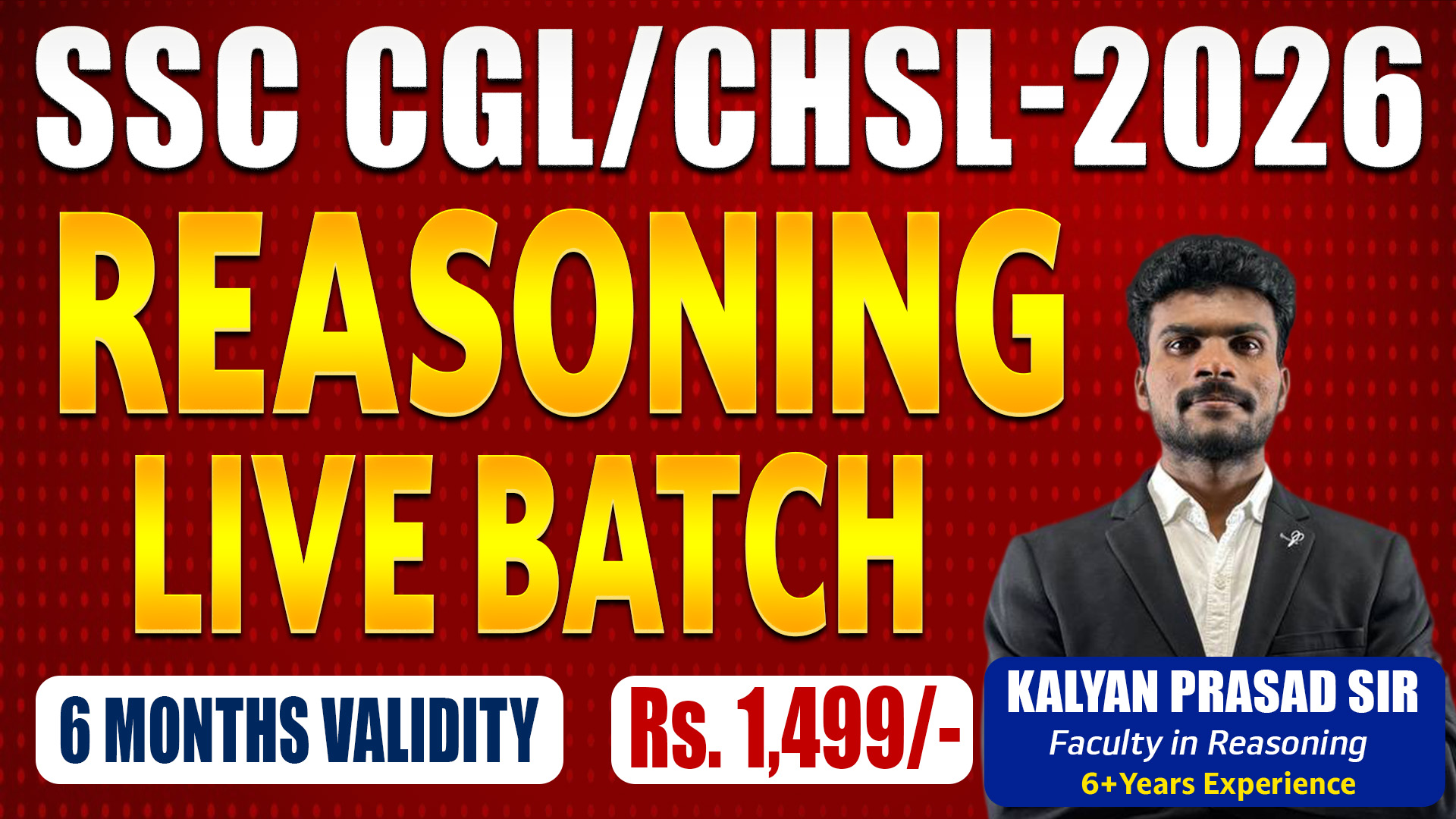 SSC REASONING  SEPTEMBER LIVE BATCH - 2025 (6 MONTHS VALIDITY)