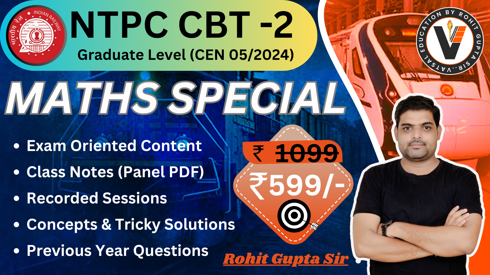 Complete Math Batch Course for RRB NTPC CBT - 2 (Graduate) CEN 05/2024