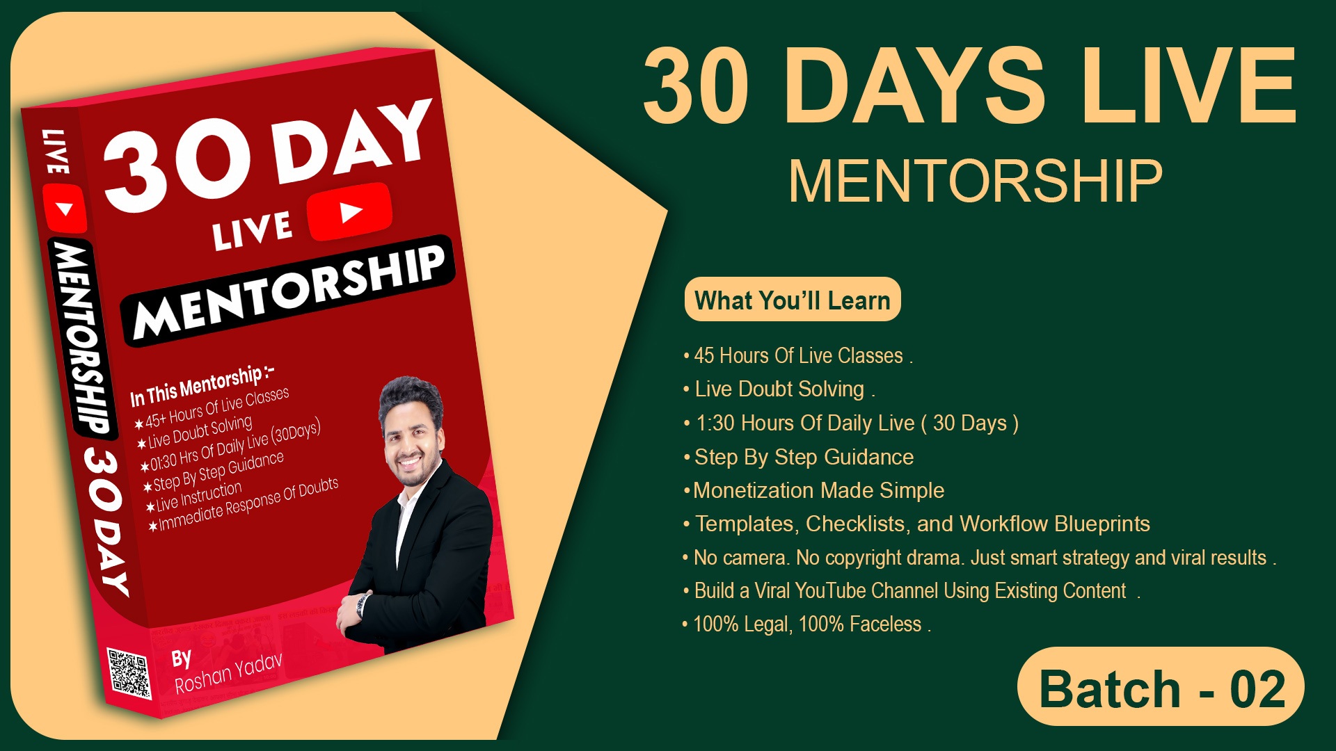 30 Days Live Mentorship ( Batch - 02 ) 