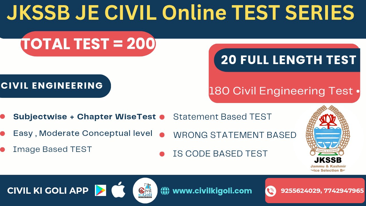 JKSSB JE CIVIL TEST SERIES 