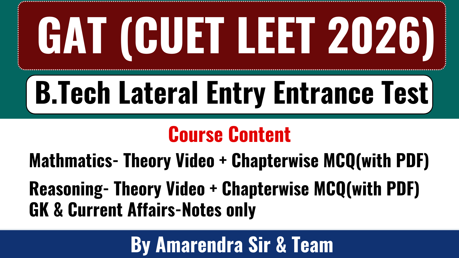 General Aptitude Test (CUET LEET 2026)
