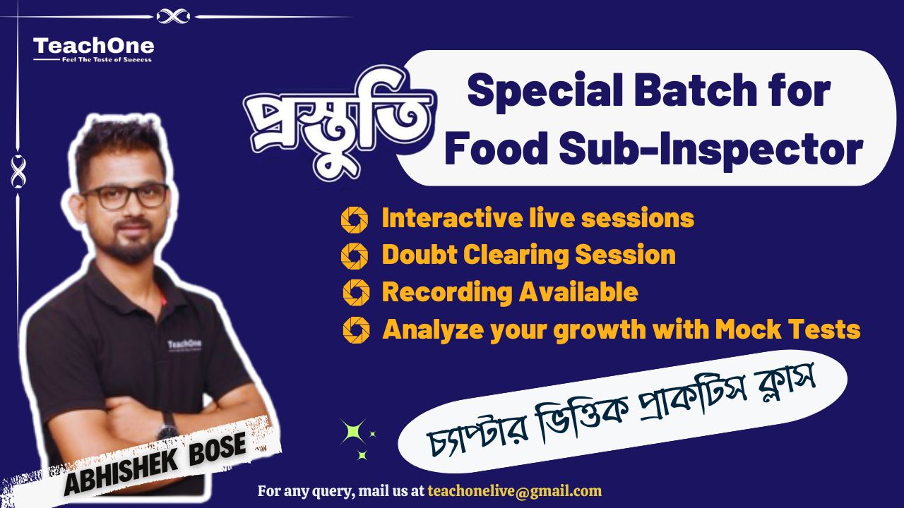Special Batch for Food Sub-Inspector - (Recorded)
