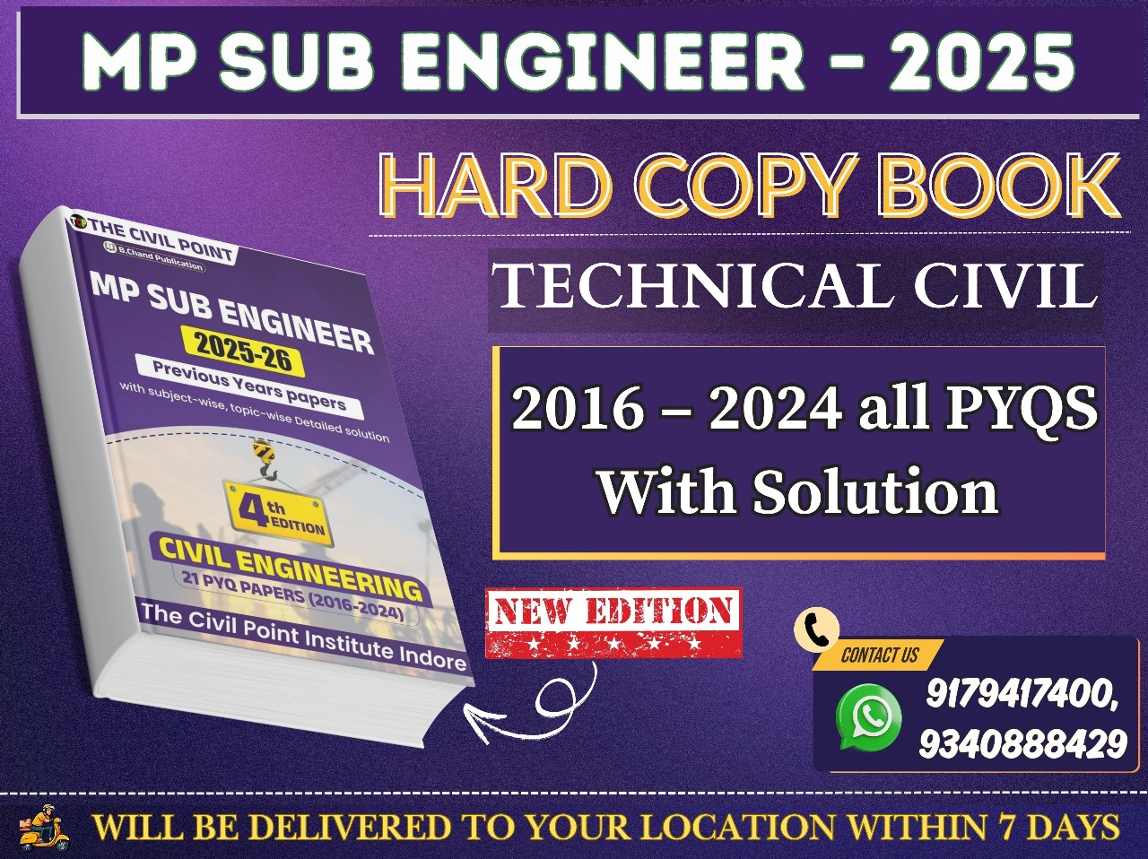 Hard Copy Book MP SUB ENGINEER  Technical ( Civil ) 