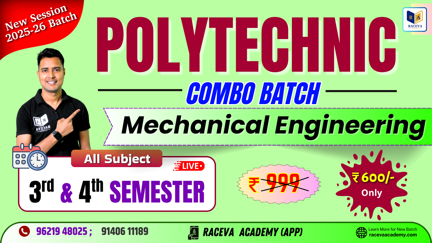 Mechanical Engineering ~UP POLYTECHNIC (3rd + 4th ) SEMESTER Combo Batch 2025-26 FULL COURSE