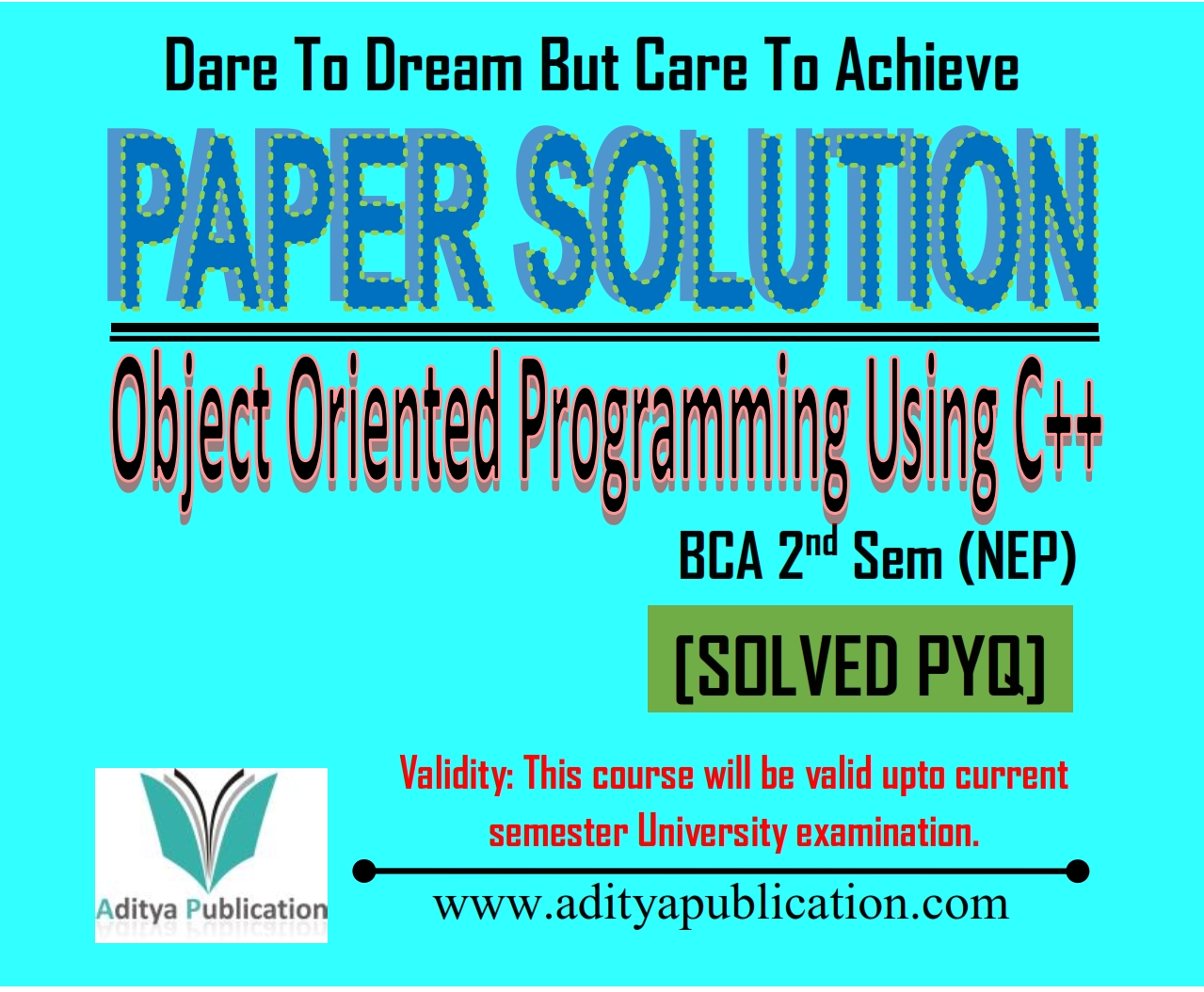 OBJECT ORIENTED PROGRAMMING USING C++ BCA NEP SEM 2 SPYQ