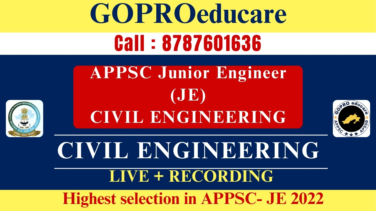 APPSC : JE CIVIL ENGINEERING 2025