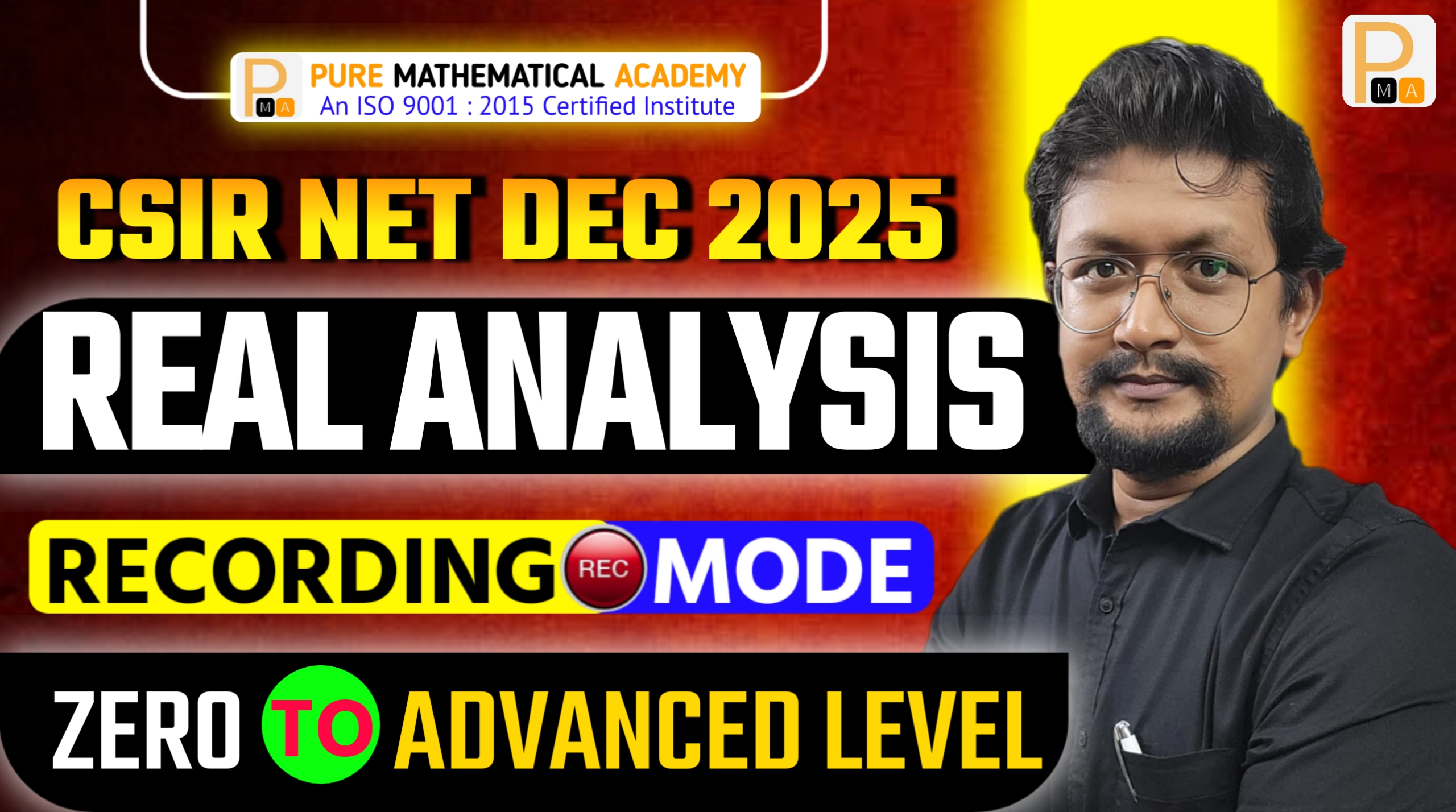Real Analysis (CSIR NET Dec 2025) (Recording Mode) 