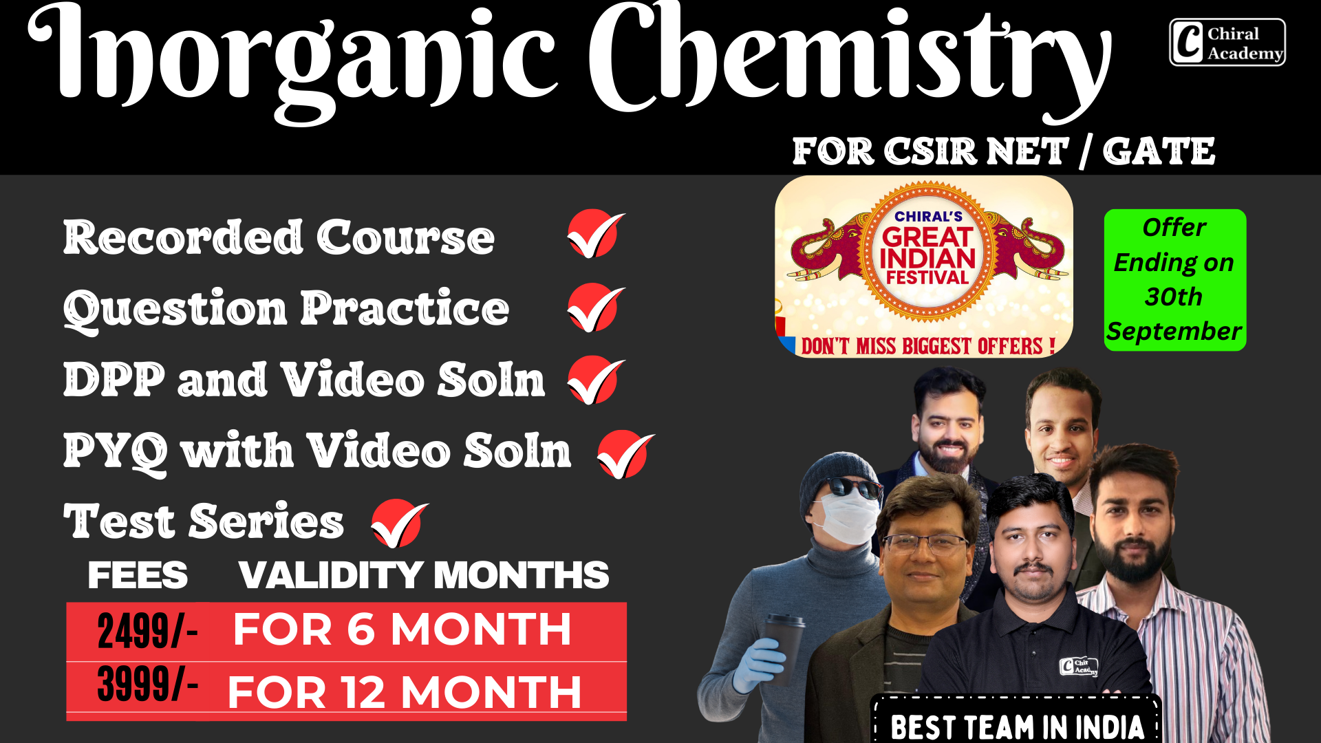 Inorganic Chemistry  For CSIR NET and GATE 