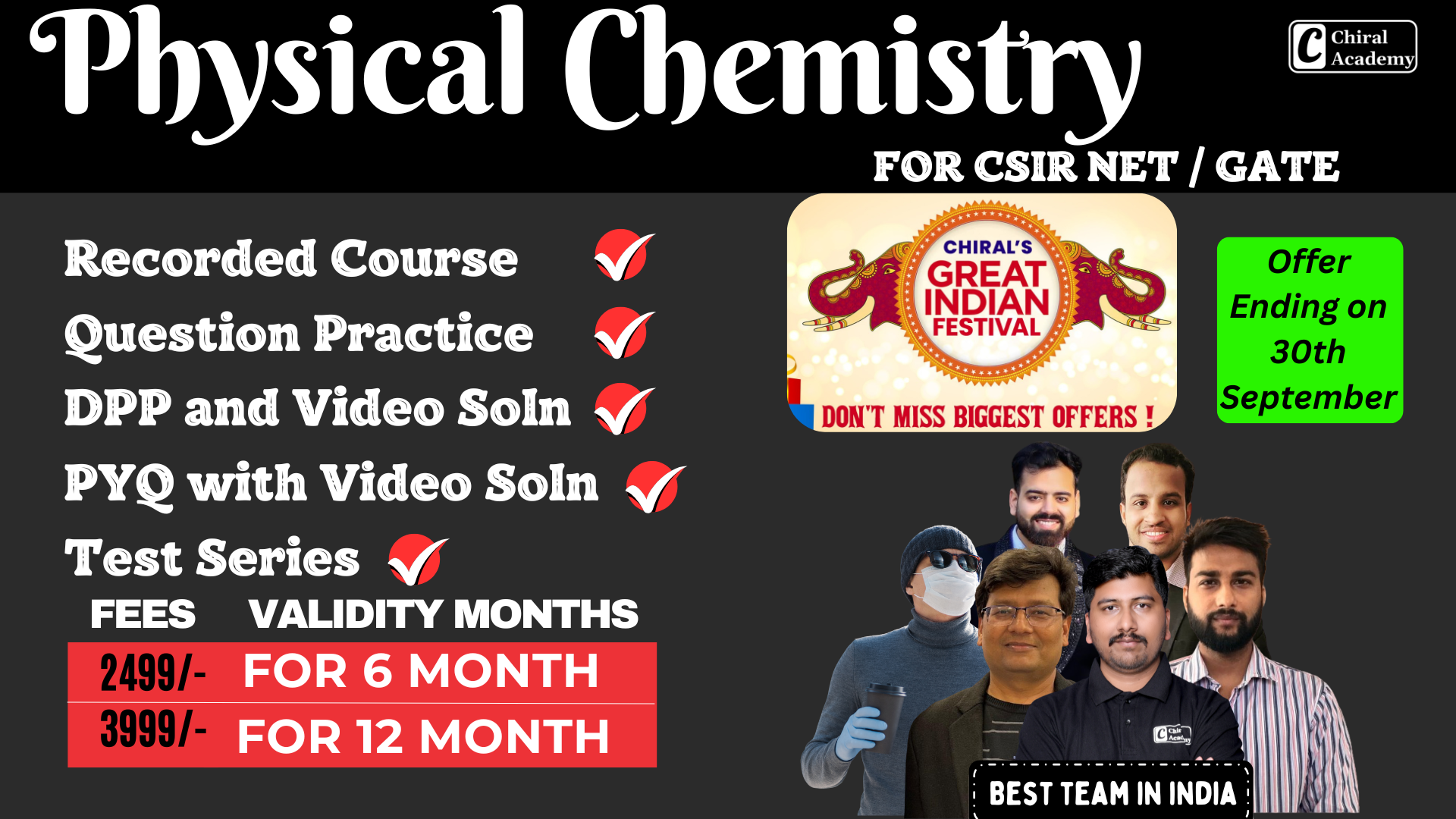 Physical Chemistry for CSIR NET JRF / GATE 
