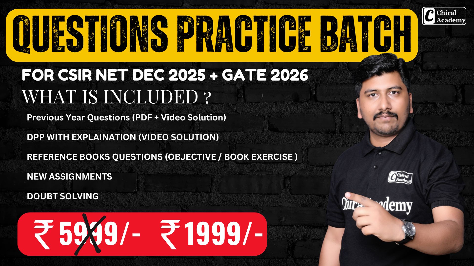 🎯Questions Practice Batch For CSIR NET Dec 2025 & GATE 2026 