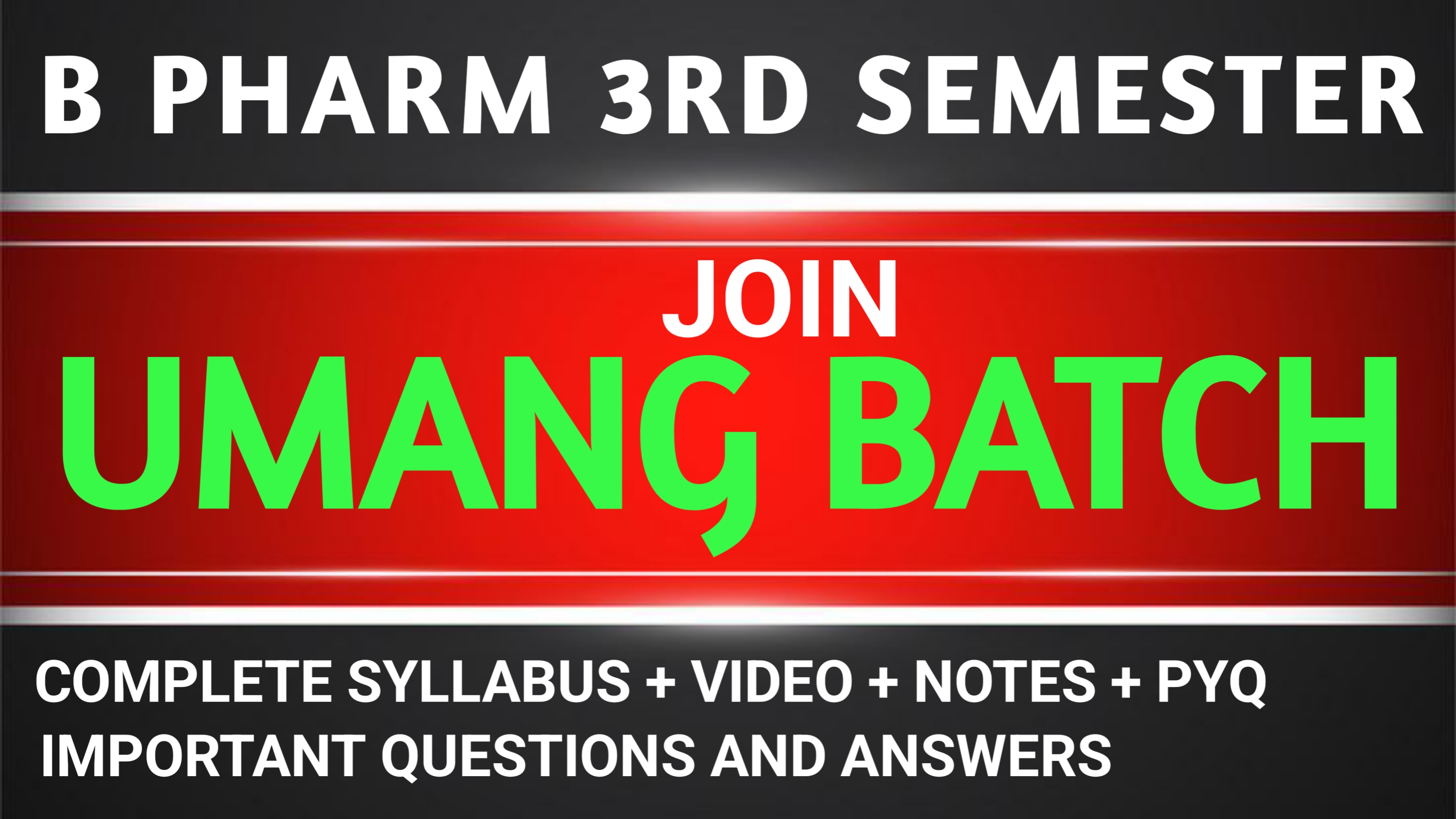 B PHARMACY 3RD SEMESTER 