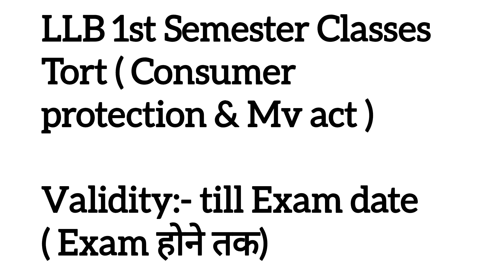 Tort ( including MV act & consumer protection act )