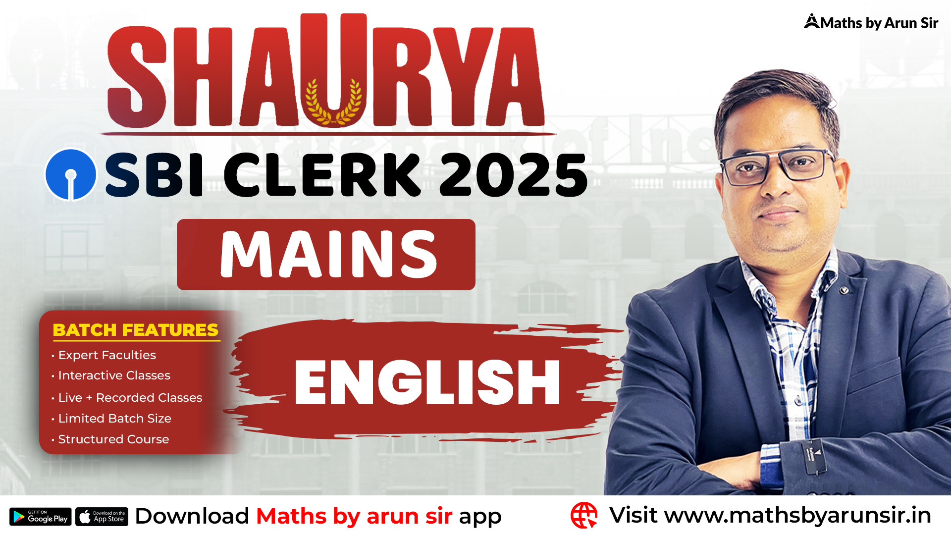 SHAURYA – SBI Clerk English Mains Batch 2025