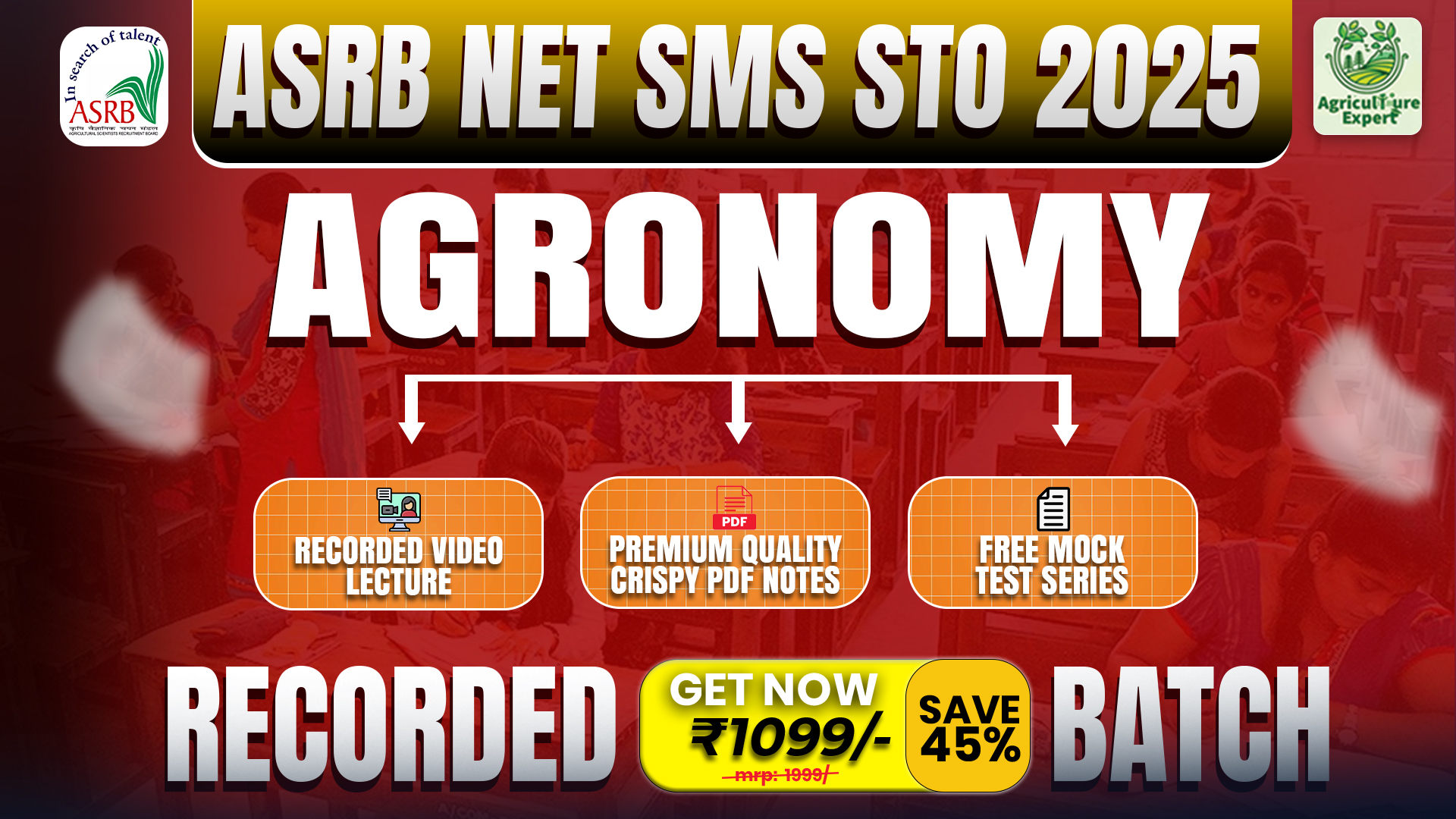 Agronomy Recorded ASRB NET SMS STO Batch 2025