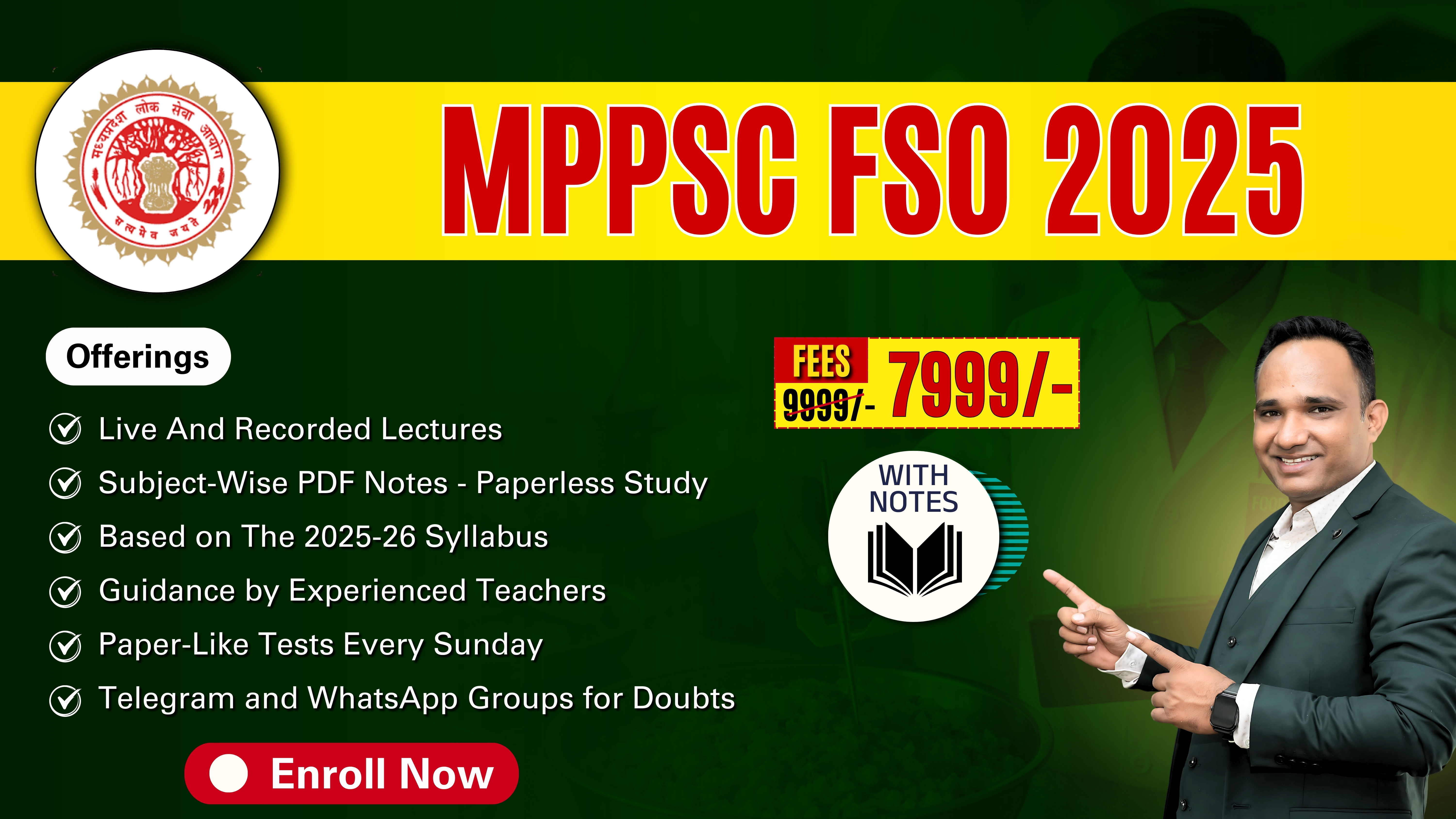 MPPSC FSO (with 30 books) (Food Safety officer) 2025