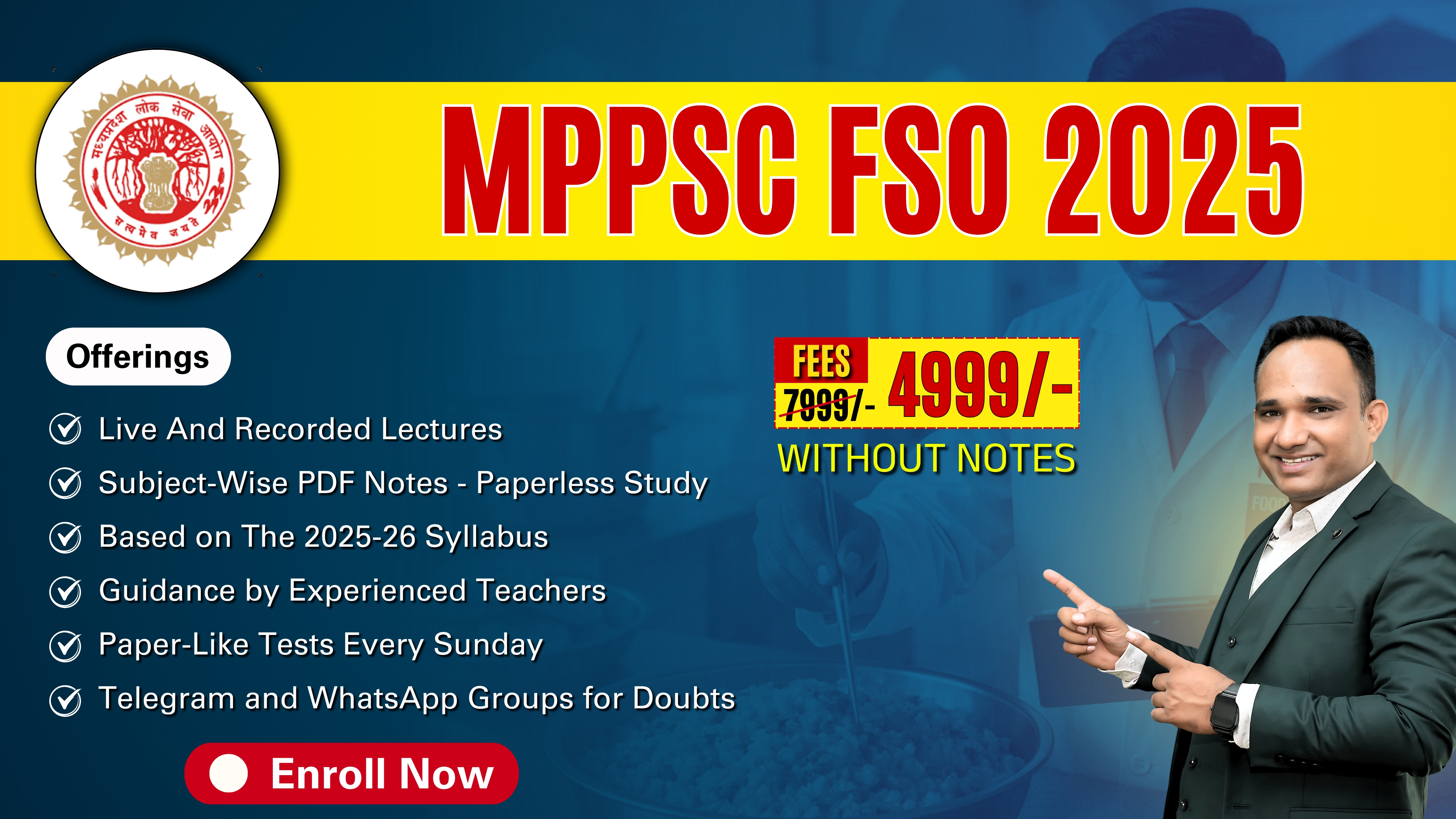 MPPSC FSO (Food Safety officer) 2025 Without Notes
