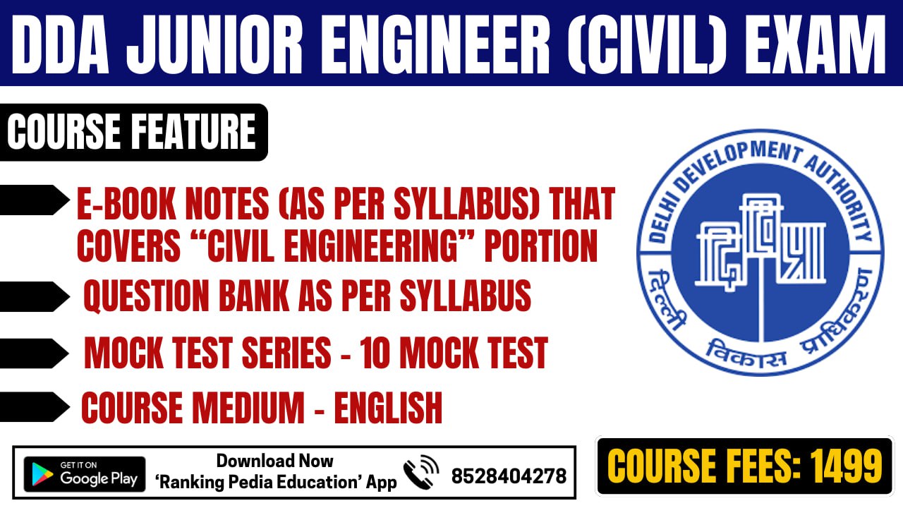 DDA Junior Engineer (Civil) Complete Course