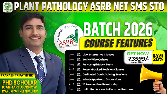 Plant Pathology ASRB NET 2026 Batch 