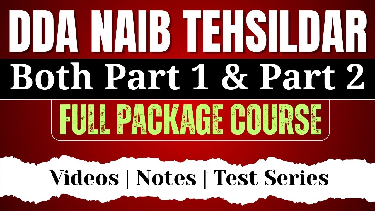 DDA Naib Tehsildar Full Package