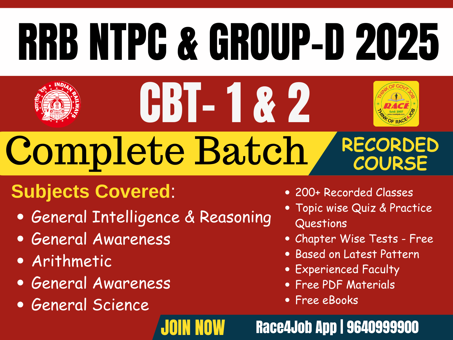 RRB NTPC & Group-D Complete Online Batch (Bilingual: English & Telugu)