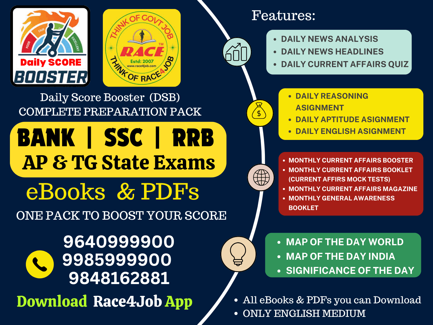 Daily Score Booster for All Competitive Exams (English Medium)